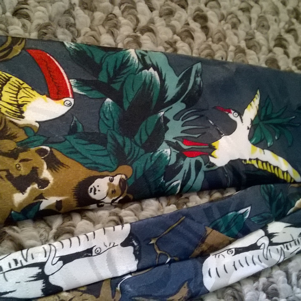 Renaissance Hand Made Tie Jungle Safari 100% Polye